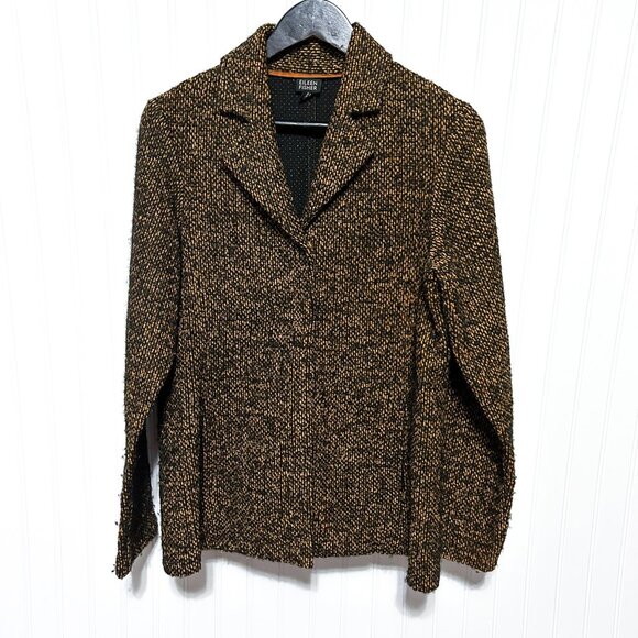 Eileen Fisher Jackets & Blazers - Eileen Fisher Virgin Wool Blend Knit Snap Button Blazer Jacket Size Medium